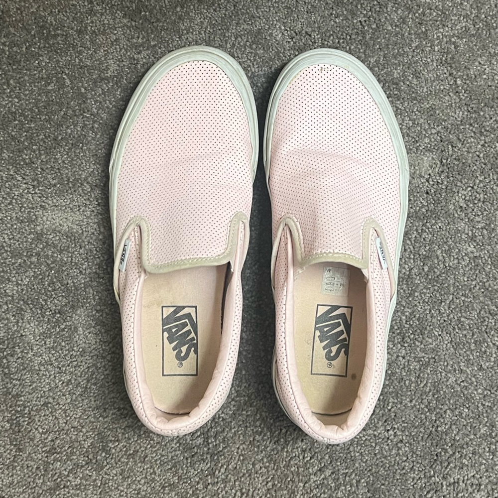Pink leather vans size 7.5